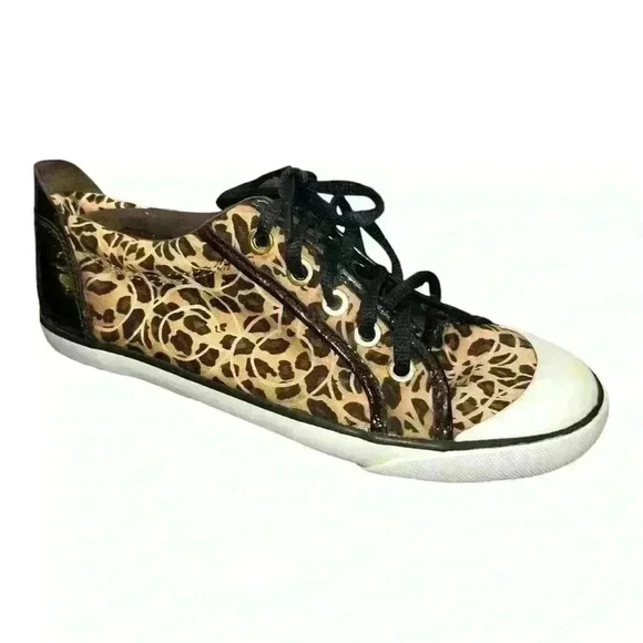 COACH Barrett Cheetah Print sneakers Size 6 B Women pre-loved good condition - Picture 1 of 12